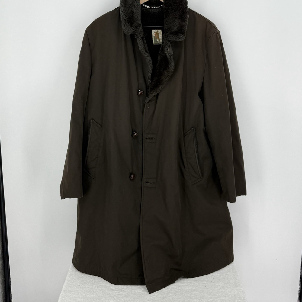 Mighty Mac Coat Out Of Gloucester Lined Military Green Men’s Medium/Large Vtg
